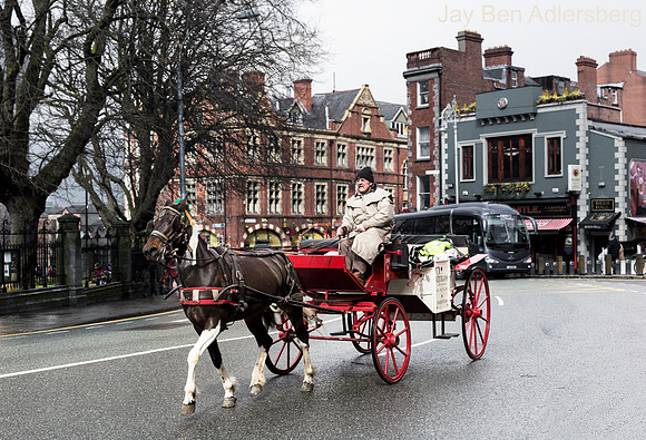 Horse and carriage, High Street, Dublin