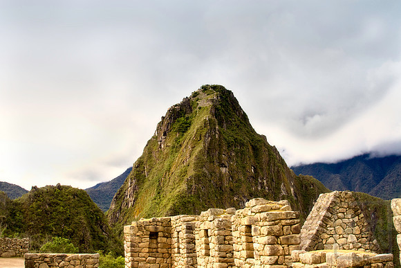 Ruin path sunset, Machu Picchu, Peru