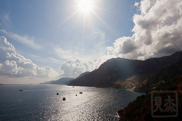 Positano reflected light, Amalfi Coast, Italy
