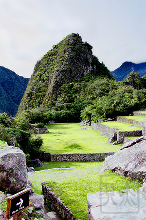Huayna Picchu Plaza, Sunset, Machu Picchu, Peru