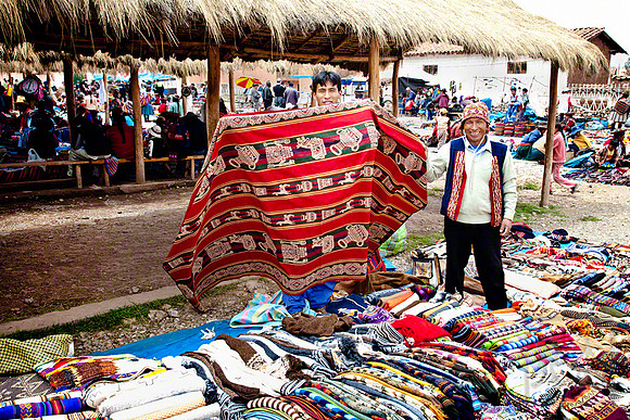 Blanket Salesmen, Chincheros Market, Cusco, Peru
