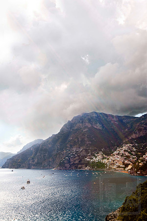 Positano rainbow, Amalfi Coast, Italy
