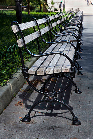 Park bench, New York City