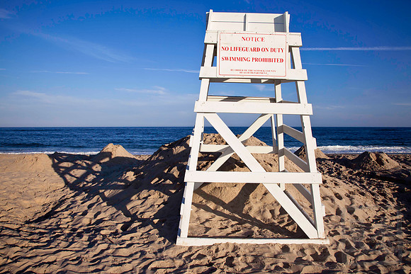 No Lifeguard on Duty, Hamptons, Long Island, New York