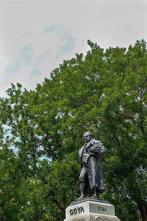 Madrid, Spain, Prada, statue Goya