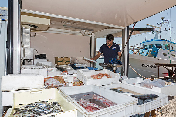 Dockside market, Trani