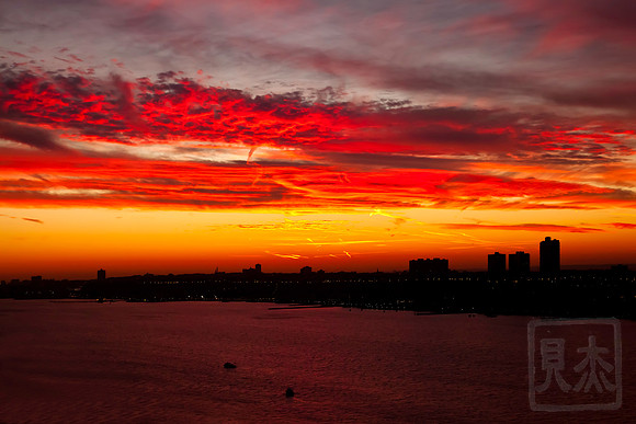 Hudson sunset, New York City